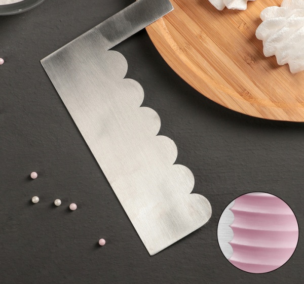 Шпатель кондитерский «Волны», 18×11 см