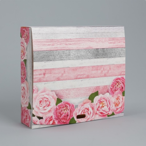 Коробка подарочная складная «Тебе», 200*180*50 мм, БЕЗ ЛЕНТЫ