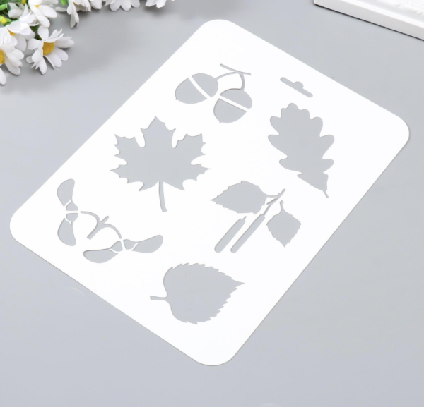 Трафарет кондитерский "Листья, желуди" 16х22 см