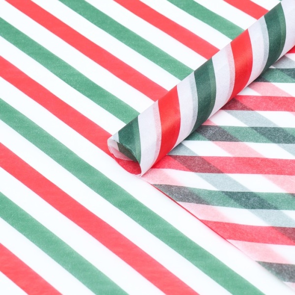 Бумага упаковочная тишью "Полоски", 50 х 66 см, 1 шт