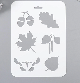 Трафарет кондитерский "Листья, желуди" 16х22 см