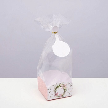 Пакет с жестким дном для куличей и яиц "ХВ", 9 х 9 х 32 см