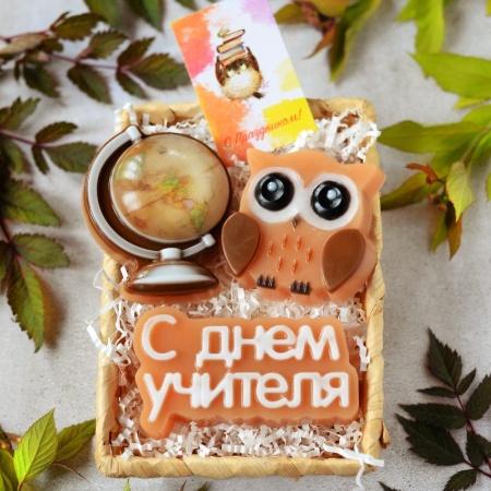 Форма пластиковая для шоколада "С Днем учителя (надпись)"