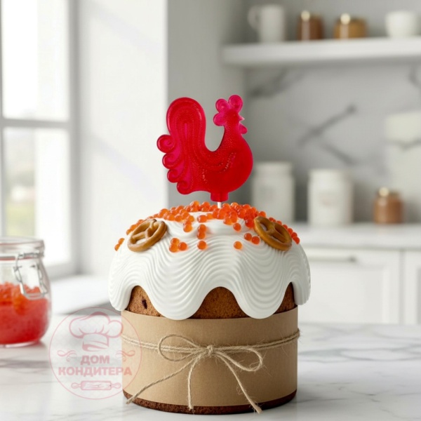 Леденец из изомальта "Петушок", 10 см