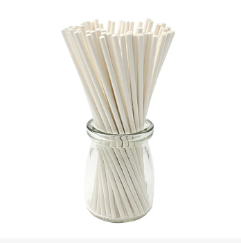 Набор палочек для кейк-попсов, 15 см, бумага, цвет белый, 50 шт