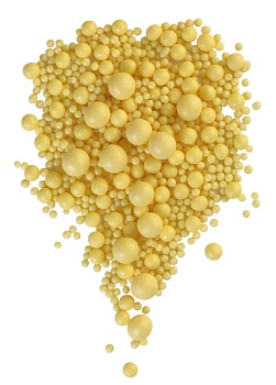 Взорванные зёрна риса №235М "Матовый желтый", 50 гр Взорванные зёрна риса №235М "Матовый желтый", 50 гр