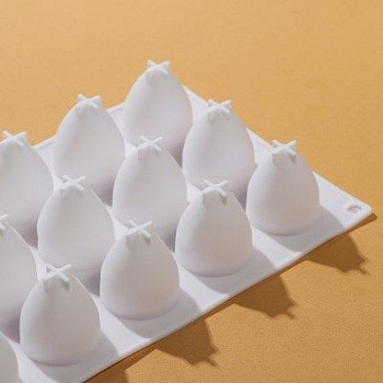 Форма для муссовых десертов "Клубника", 15 ячеек