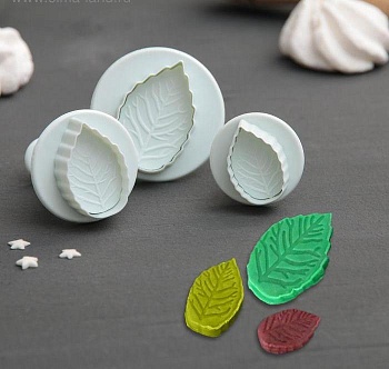 Набор плунжеров кондитерских Доляна «Лист», 3 шт