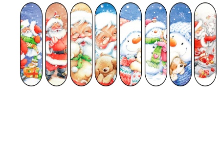 Эклеры Новогодние №1, картинка на сахарной бумаге
