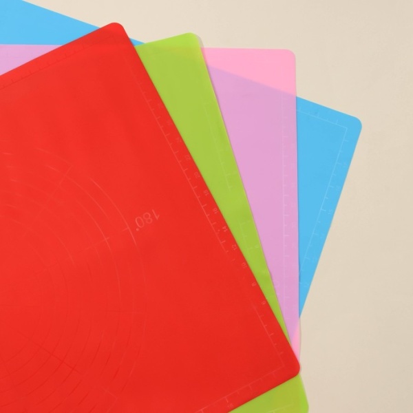 Коврик силиконовый с разлиновкой Доляна «Буссен», 49×39 см, цвет МИКС