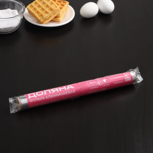 Фольга алюминиевая бытовая «Доляна», 7 м, 29 см, толщина 11 мкм