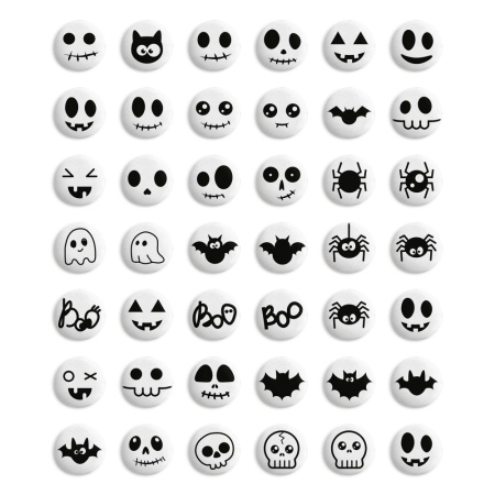 Сахарные фигурки мини-медальоны Хэллоуин микс, 20 гр