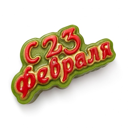 Форма пластиковая для шоколада "С 23 февраля"