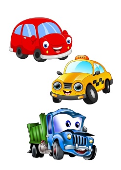 Машины №3, картинка на сахарной бумаге