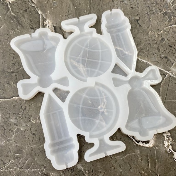 Силиконовая форма для леденцов "Школьный набор"