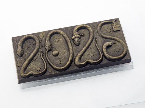 Форма пластиковая для шоколада "Змейки 2025"