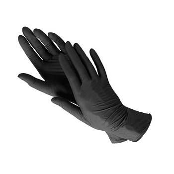 Перчатки одноразовые нитриловые неопудренные, цвет Черный, 1 пара, размер XS