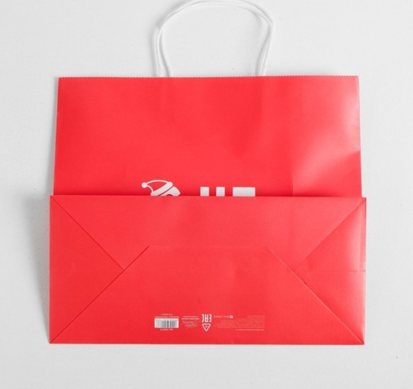 Пакет подарочный «С НГ», 25 × 22 × 12 см